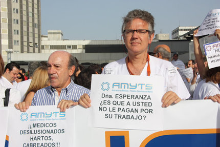 Los médicos protestan contra los recortes