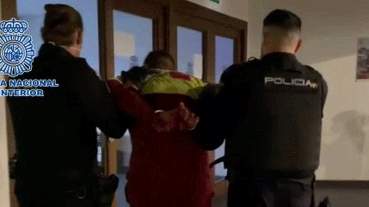 Imagen de la detención del agresor