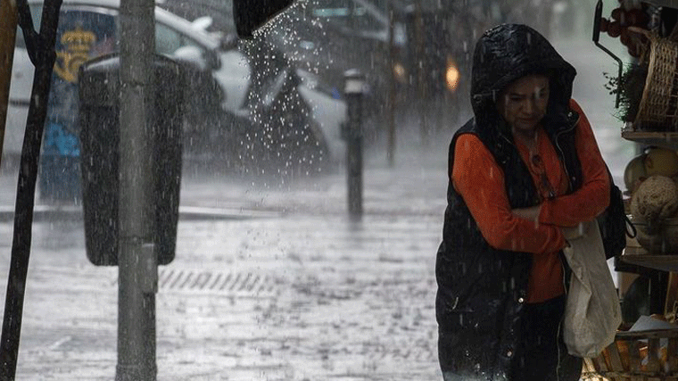 Aviso amarillo por fuertes lluvias en la Sierra, Henares y área Metropolitana