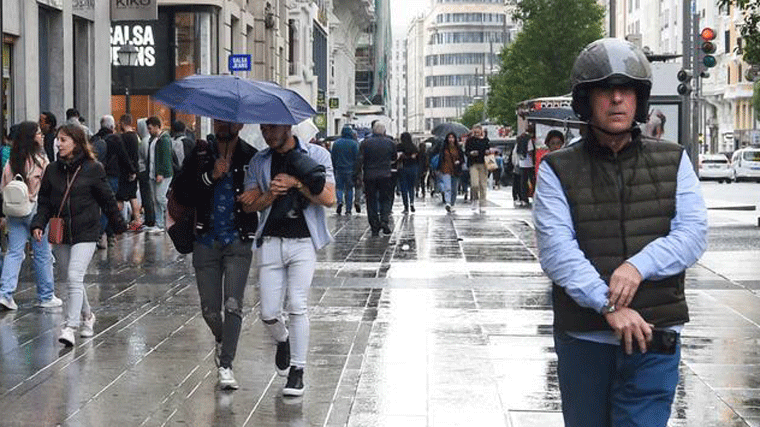 Madrid en aviso amarillo por lluvias y tormentas en la zona sur, oeste y Las Vegas