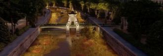 560 metros en Madrid río se iluminarán para potenciar el paisaje del Manzanares