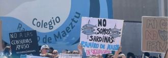 Marcha contra el proyecto de EEA en el Ramiro de Maeztu a la sede en Madrid de la Comisión Europea