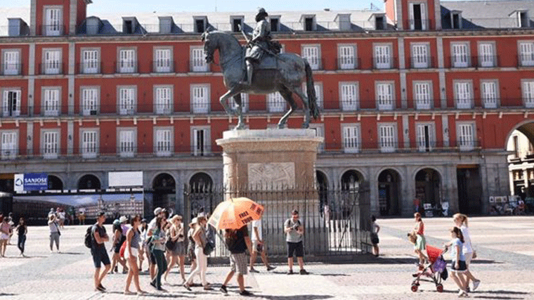 Madrid recibió 5,82 M de turistas internacionales hasta agosto, un 17% más